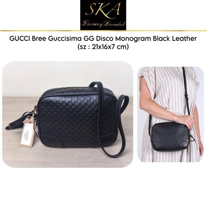 Gucci Bree Guccisima GG Disco Monogram Black Leather