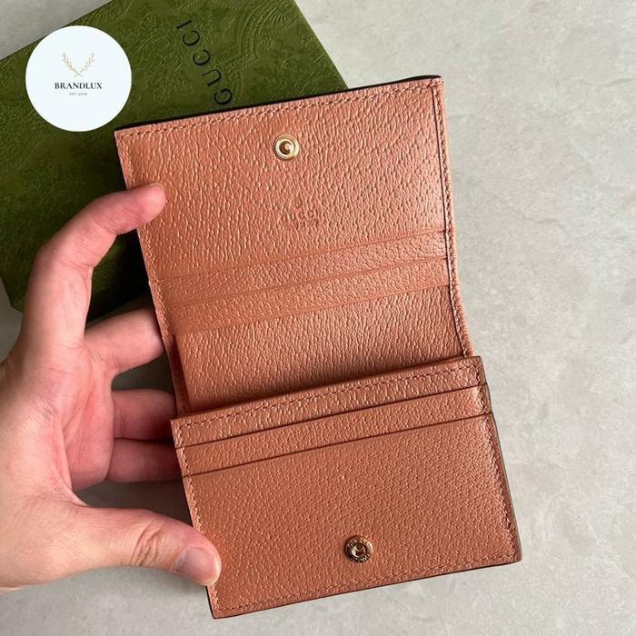 GUCCI GG OPHIDIA COMPACT WALLET PINK