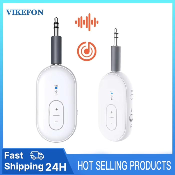 Bluetooth 5.4 Audio Receiver Transmitter Dual Stream Multipoint Connect Hifi Stereo With Mic Aircraf