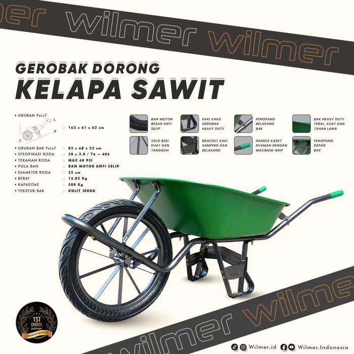Gerobak Kelapa Sawit / Angkong 14kg WILMER