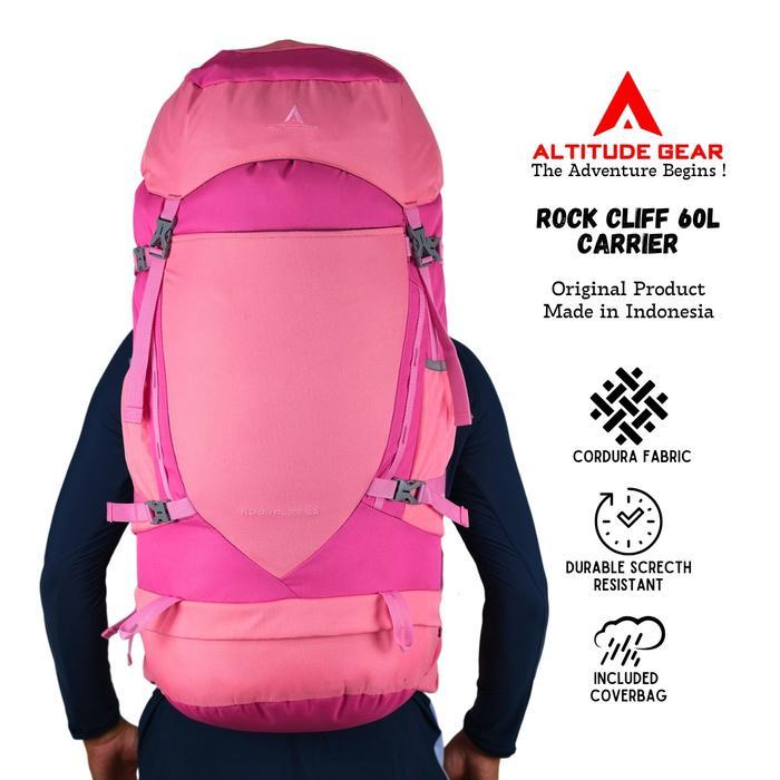 Eiger - Altitude Gear Tas Ransel Gunung Rockclif 60L Pria Hiking Camping Outdoor Carrier Gunung 60 L