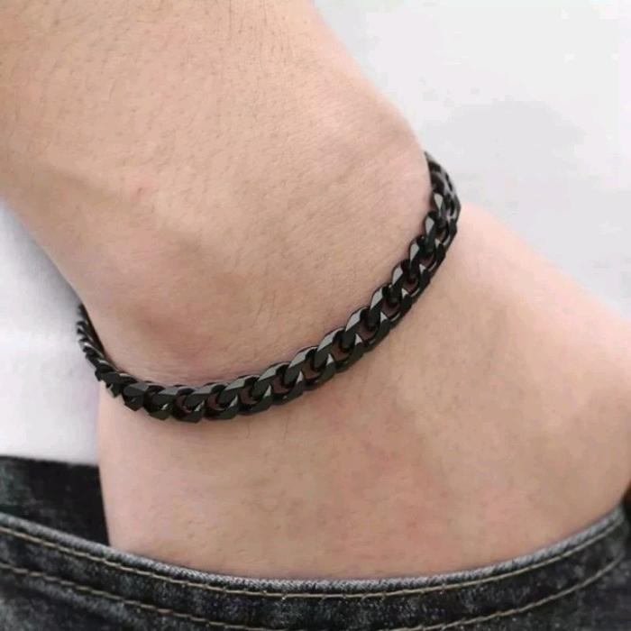 Gelang Rantai Hitam titanium