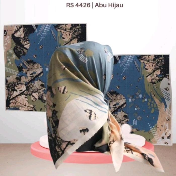hijab voal segiempat denay motif akar daun