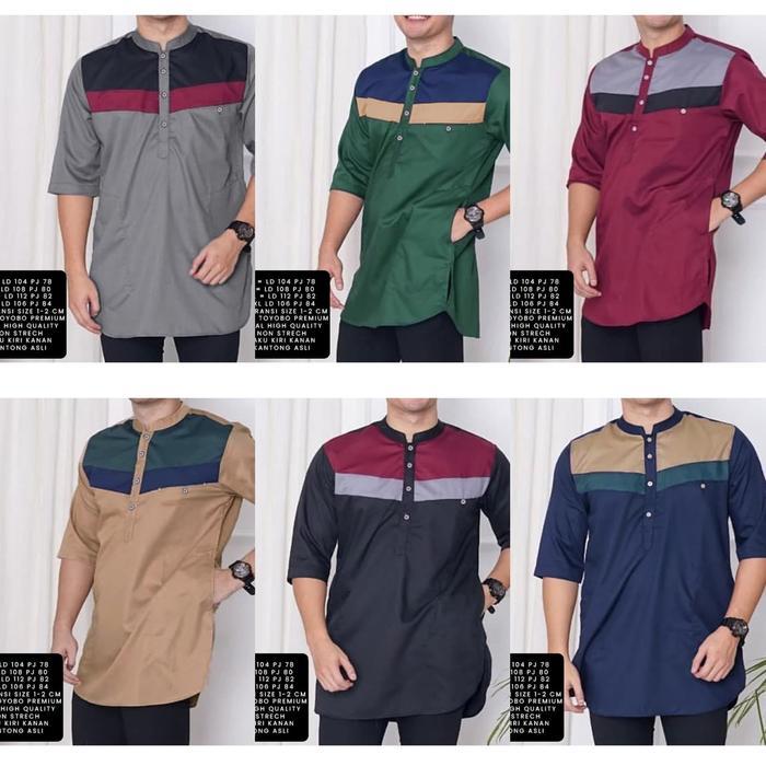 JJ576 [Ndrex Koko M NI]Baju koko pria toyobo premium varian warna CUCI GUDANG