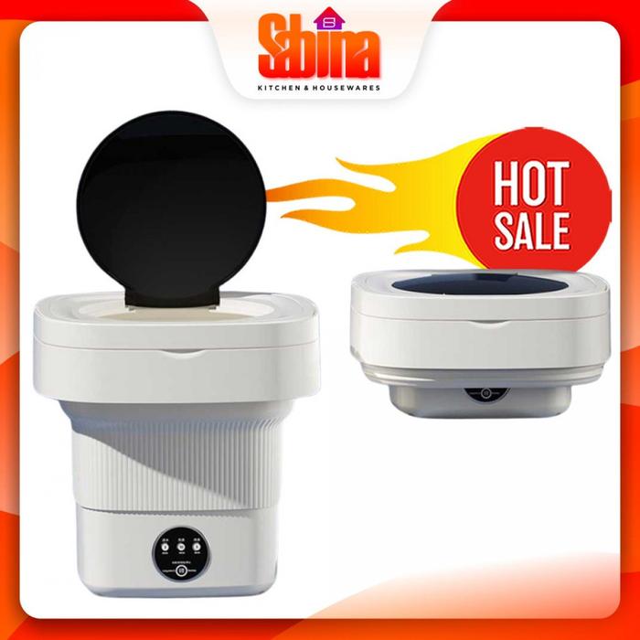 Mesin Cuci Mini Lipat Pengering Portable Foldable Washing Machine 8L