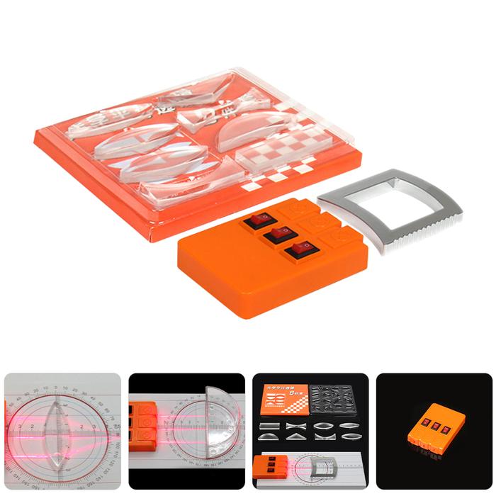 1 Set alat eksperimen fisika, alat eksperimen optik lensa optik