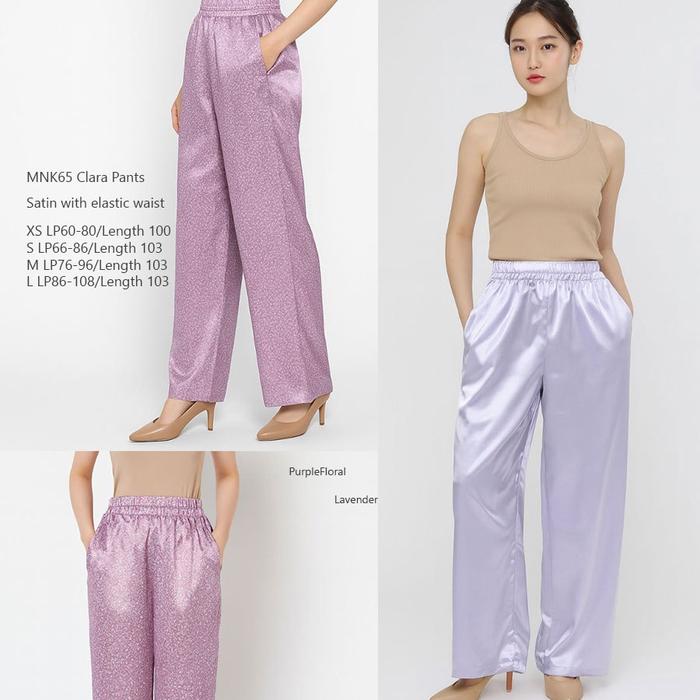 CLARA SILK TROUSERS Pants M65NK Celana Panjang Wanita