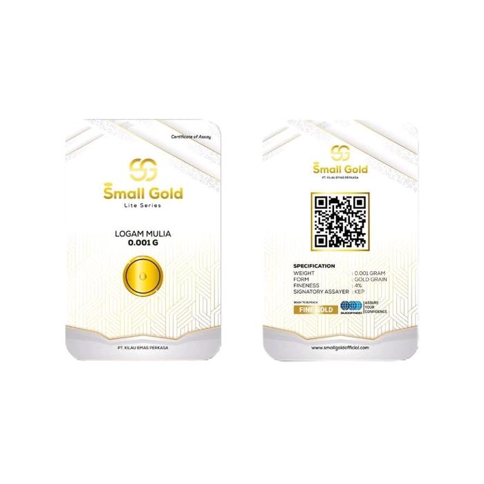 mini gold SMALL GOLD 0.001 G isi 50 pcs
