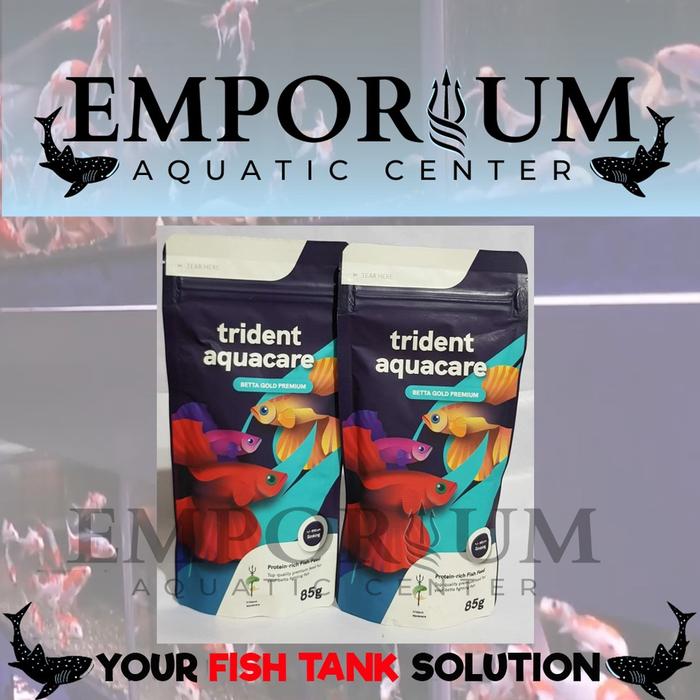 Trident Aquacare Betta Gold Premium 85Gr - Pelet Ikan Cupang Guppy Dan Tetra Aquascape
