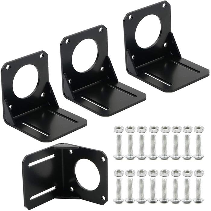4Pcs 57 Stepper Motor Nema 23 Fixed Seat, Nema 23 Stepper Motor Steel