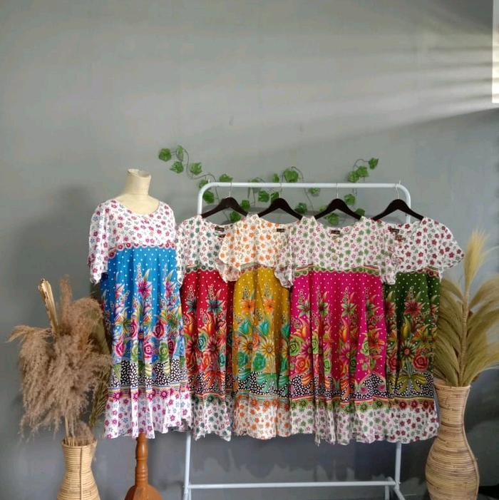 Daster Klok Payung Pola Rayon Soloan / Daster Wanita Kekinian
