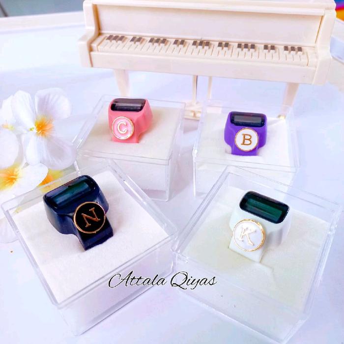 Attala Qiyas Tasbih Digital LED Ring Premium Inisial Huruf Alat Hitung Zikir Souvenir Umroh Haji den