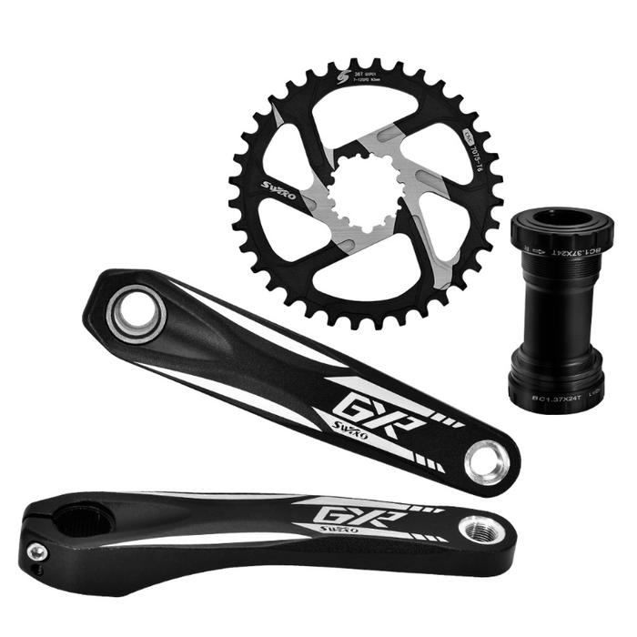 Mountain Bike Crankset  Crank 32T 34T 36T 38T Arm Set Single Speed