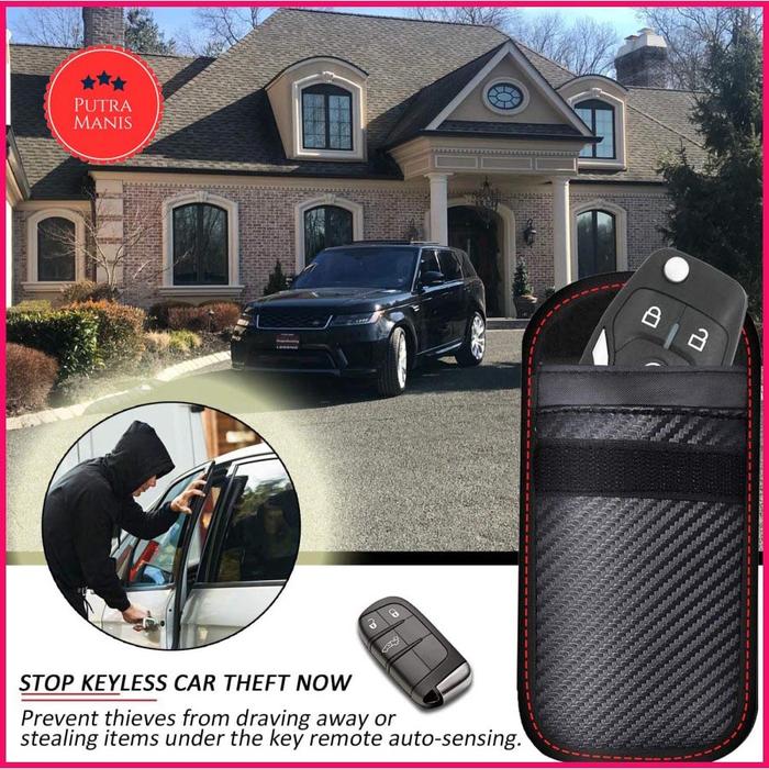 Kantong Pemblokir Sinyal Kunci Mobil keyless Dompet Kartu STNK Emoney Kunci Mobil Motor remote hp re