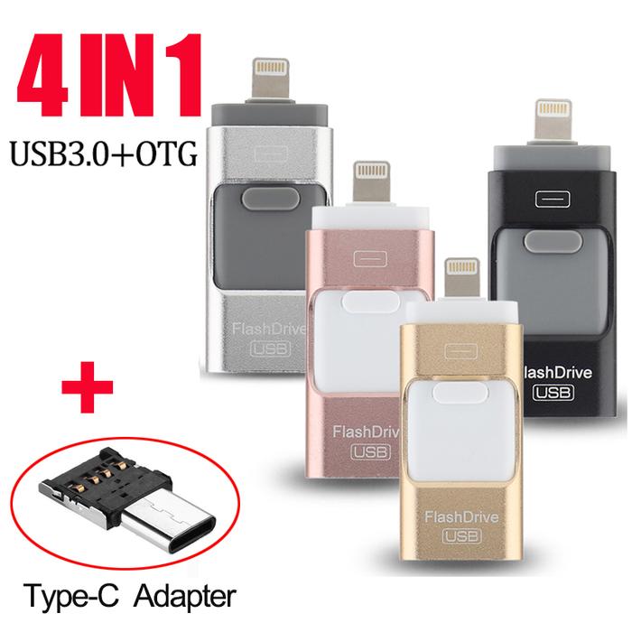 USB Flash Drive 128G USB3.0 Pendrive for iPhone Xs Max X 8 7 6 iPad