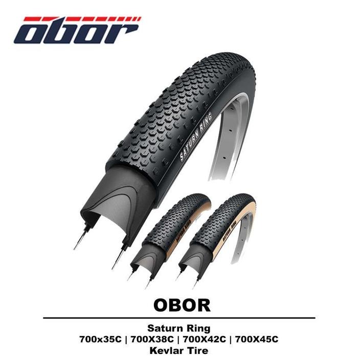 BAN LUAR OBOR SATURN RING 700X35C / 700X38C / 700X42C / 700X45C KEVLAR SEPEDA