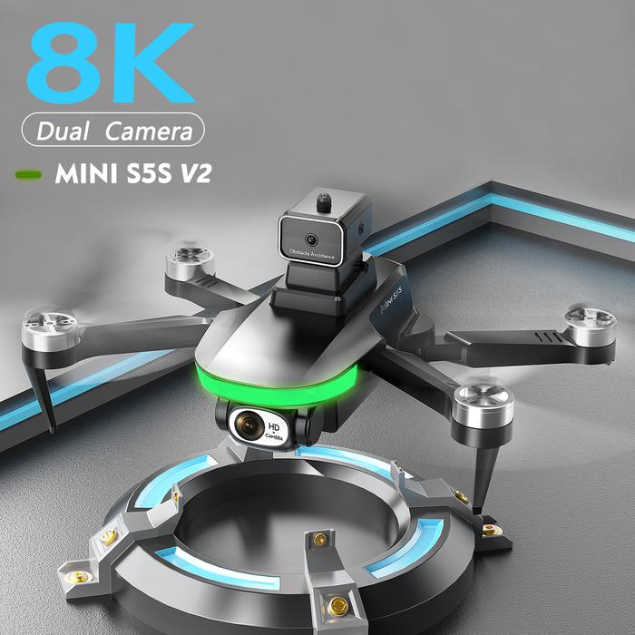 New S5S Mini Drone 4K Profesional 8K HD Dual Camera Obstacle