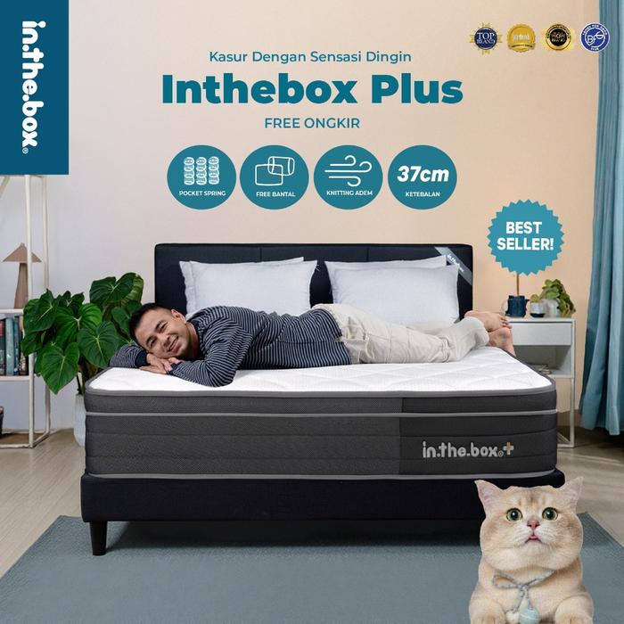 [PROMO] Kasur Springbed Extra Cool Fabric INTHEBOX PLUS (Plush Top) Tinggi 37 cm | GRATIS Kasur Lipa