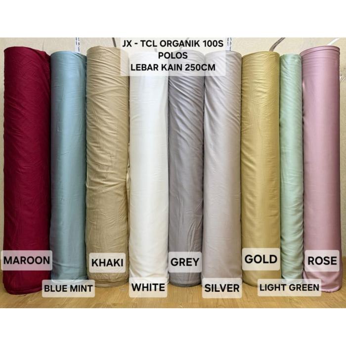 TOKO JAYATEX KAIN SPREI BAHAN TCL POLOS 100S LEBAR 250 HALUS METERAN (MOHON KONFIRMASI WARNA DULU SE