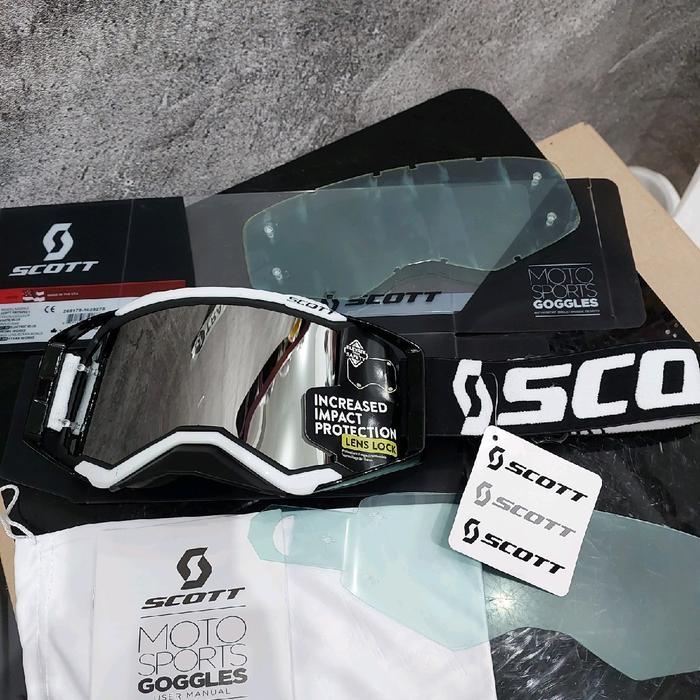 Scott Dua Lensa Google Helm Cross Trail Pasti Ori