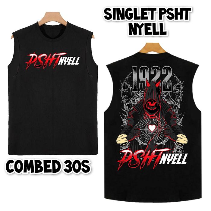 KAOS SINGLET PSHT TERBARU DTF KATUN COMBED 30S BAJU PRIA DEWASA TANPA LENGAN SH TERATE MOTIF PSHT NY