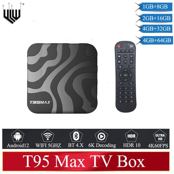 YLW T95MAX Android 12 Smart Android TV BOX Allwinner H618 TV Receiver
