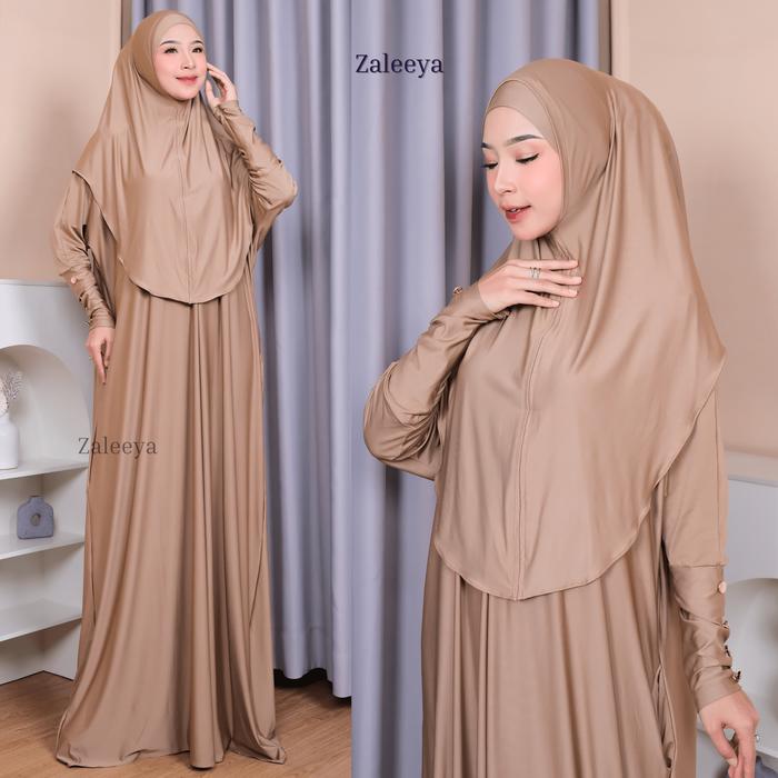 Mecca Abaya Set Hijab Gamis Syari Terbaru Bahan Jersey Premium Umroh Abaya Hitam Daily Busui Friendl