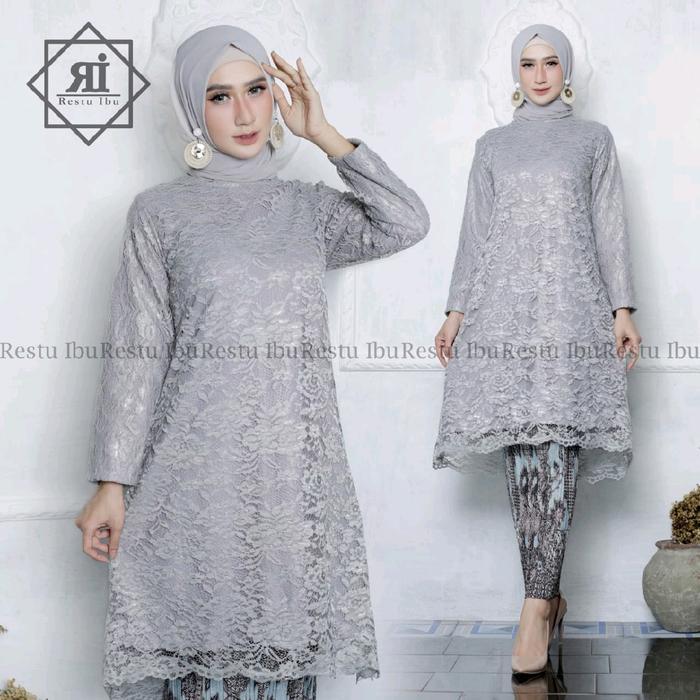 Dewi • Setelan Kebaya Modern / Kebaya Tunik Brokat Model Simple / Kebaya Jumbo Wanita Muslimah / Keb