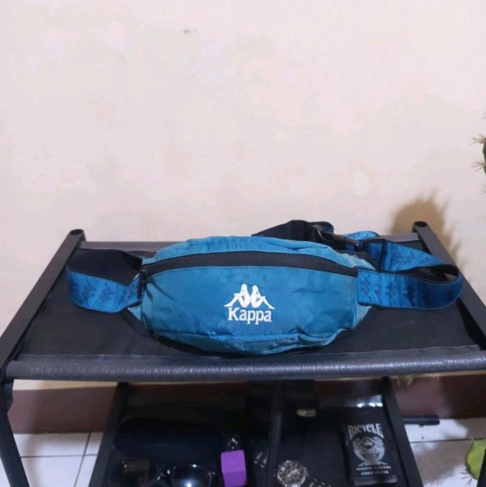 Kappa Tapped Strap Blue Waistbag Original