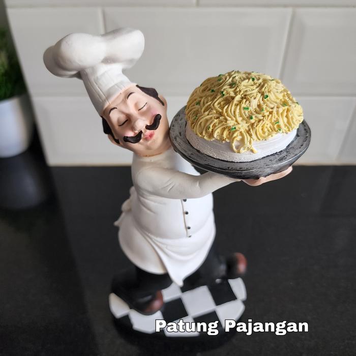 Patung pajangan koki chef mie decoration cafe restoran dekorasi dapur bakery