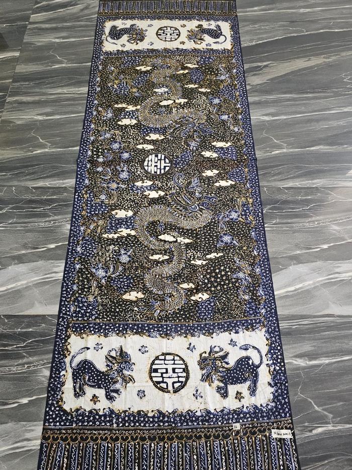 Selendang naga batik tulis lasem asli