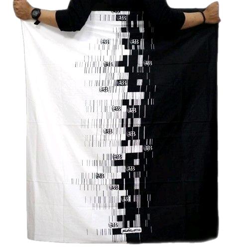 Sarung Rabbani Palestine Terbaru Rayon Pria Khas Santri Best Quality - Hitam - Muslim, Dewasa, Katun
