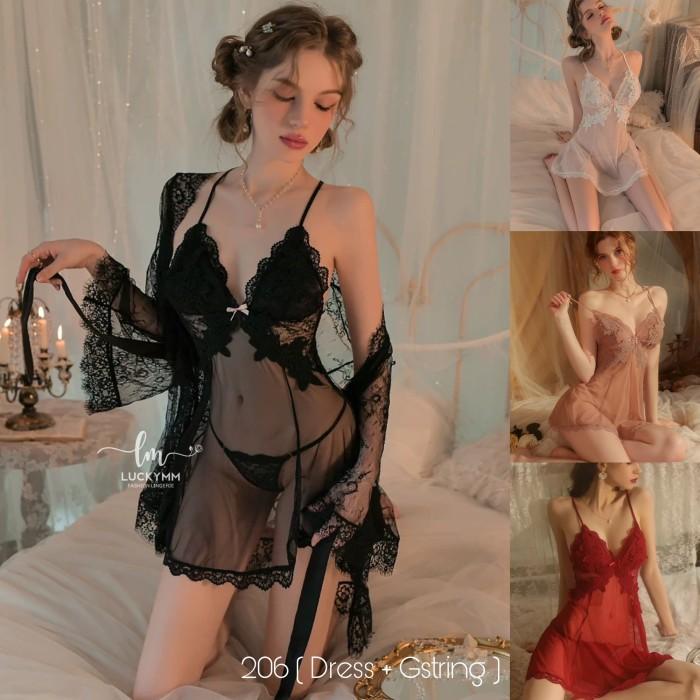 COD Sexy lingerie transparan baju tidur sexy lingerie wanita 206