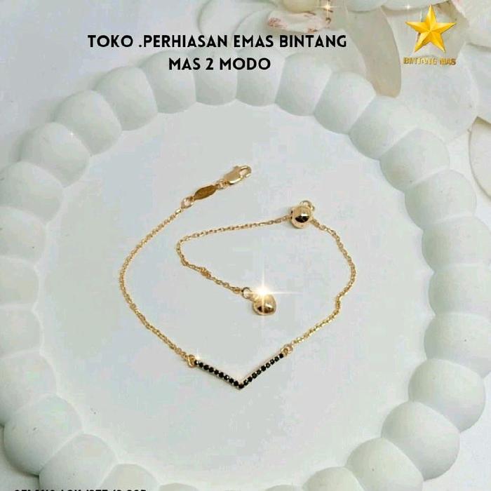gelang rantai serut aurel 375