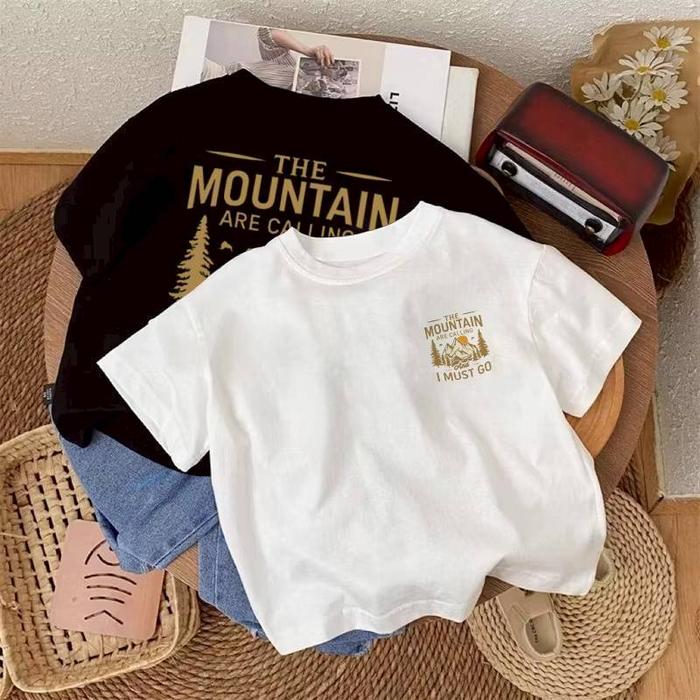 Kaos Anak Laki laki usia 1-12 Tahun Fashion Anak Keren Sablon DTF Motif THE MOUNTAIN