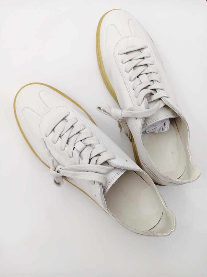 Massimo Dutti Men's Nubuck Trainers in Ice | Men Leather Shoes - Sepatu Sneakers Kulit Pria
