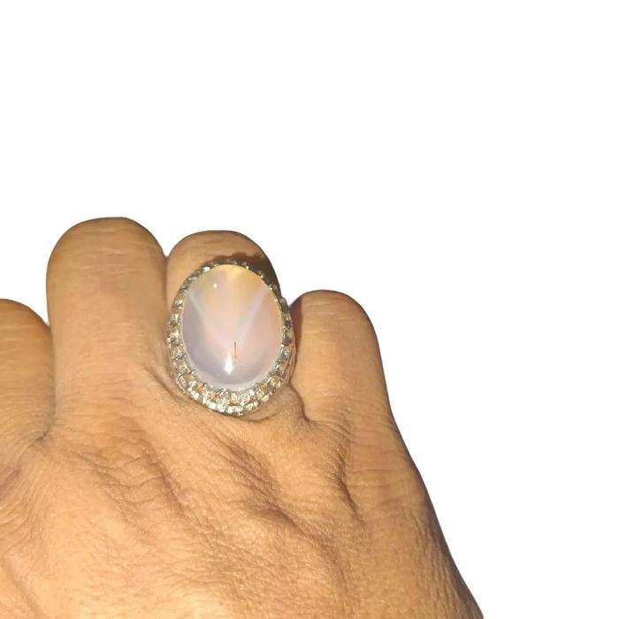 cincin anggur motip junder iris pelangi ring alpaka size7 bila terkena cahaya keluar fenomena pelang