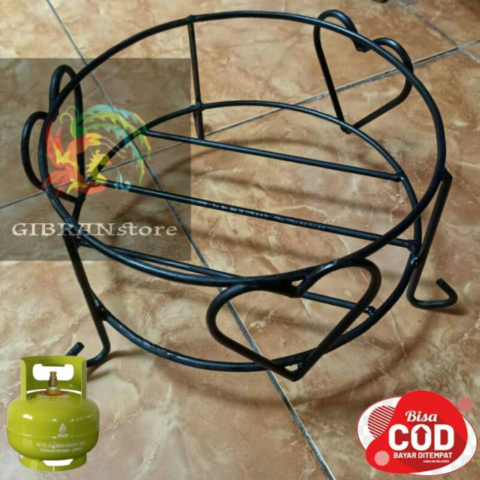 RAK TABUNG GAS ELPIJI 3KG / RAK BUNGA STANDING BESI + EXTRA BUBBLE WRAP