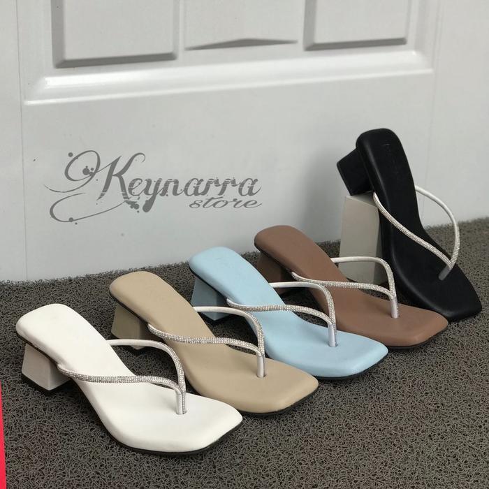 Terlariss !!! Vadisha Sofia Sendal Wanita/ Sendal Heels Hak Tahu 5cm. Keynarra Store