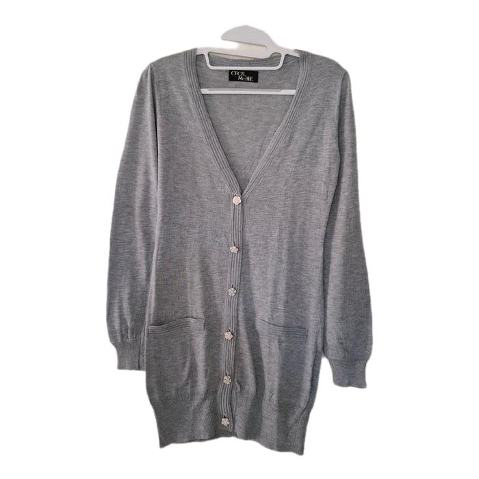 Cecil McBee Long Outer Abu Jaket/Mantel Wanita