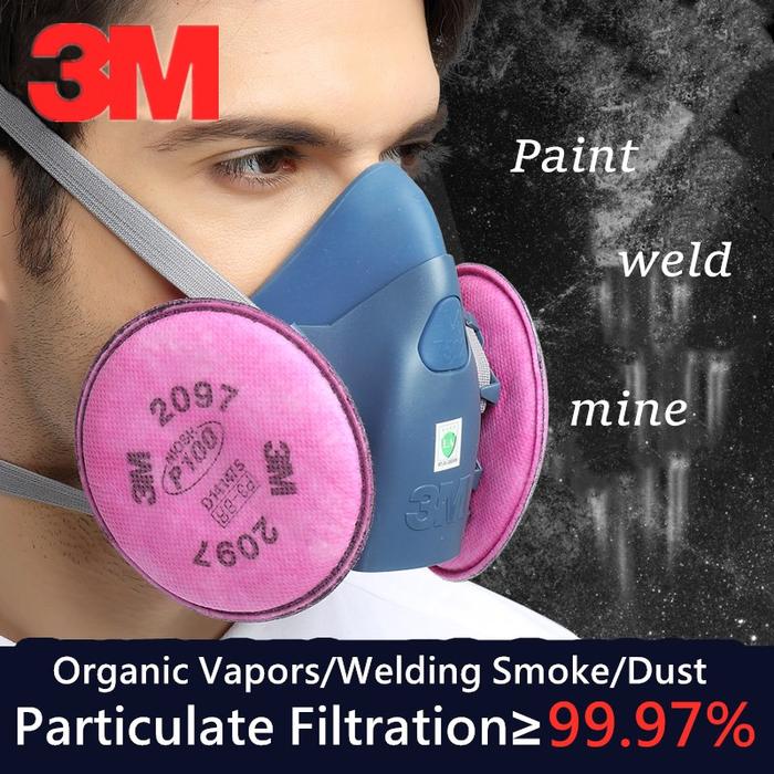 3M Spray Paint Respirator 7502 6200 2097 P100 Anti-Particle Filters