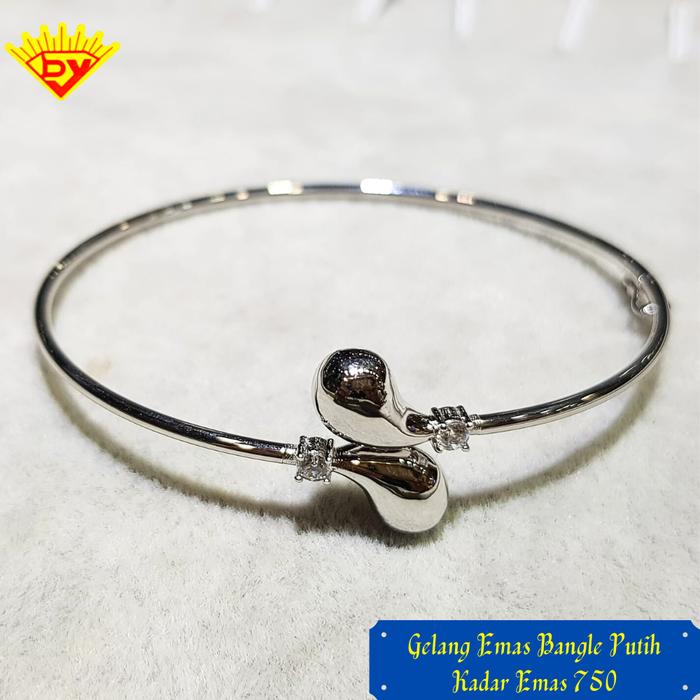 Gelang Bangle Emas Putih Kadar Emas Putih 750