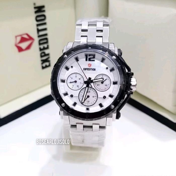 JAM TANGAN WANITA EXPEDITION E6402B SILVER ORIGINAL