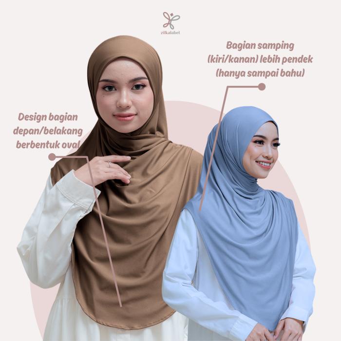 terlaris taalia instan malay / bergo putar spandex lycra instant oval premium / hijab silang jersey 