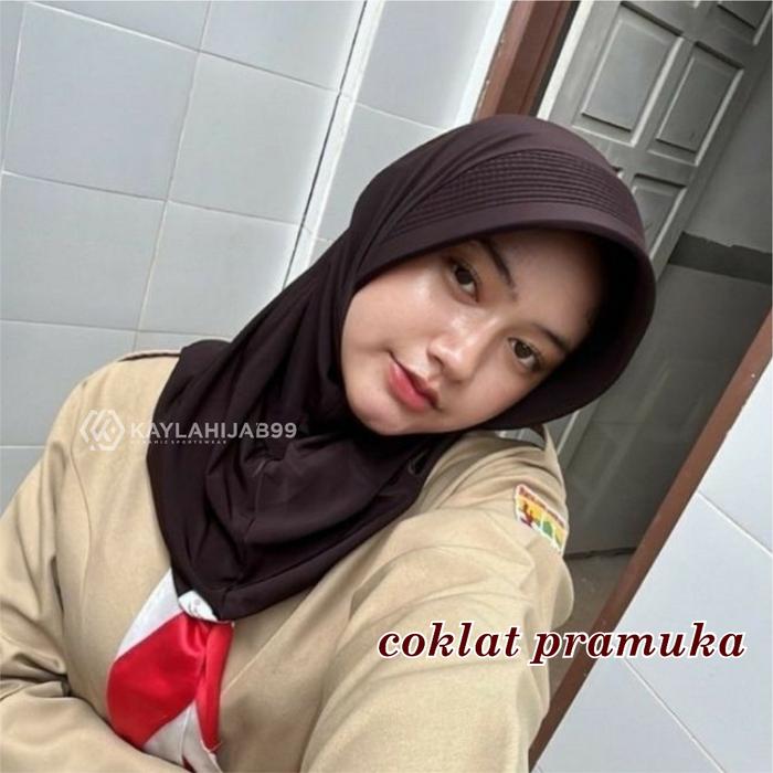 Bergo Sport Muslim Hijab Pet Tebal Instan | Jilbab Sporty Kerudung Olahraga Senam Voli Spandek Nyama