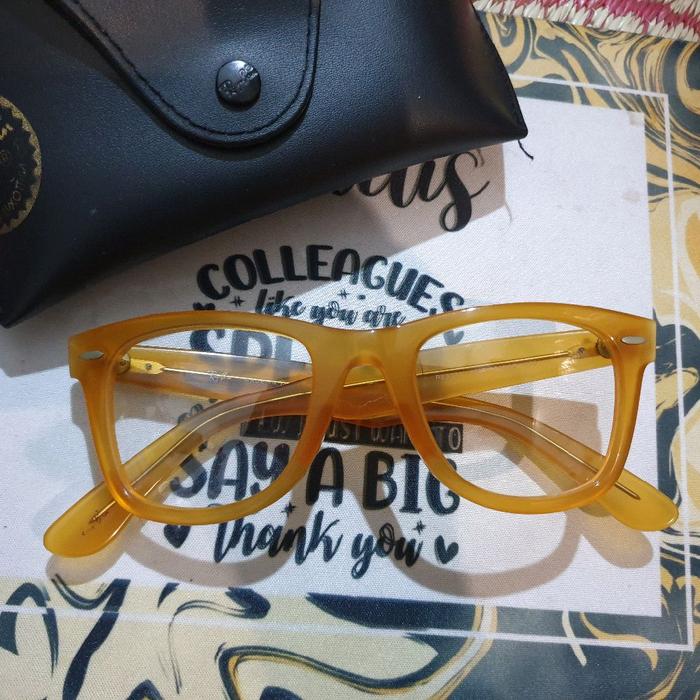 Kacamata Prescription Ray Ban Wayfarer Rb5121 Amber Original