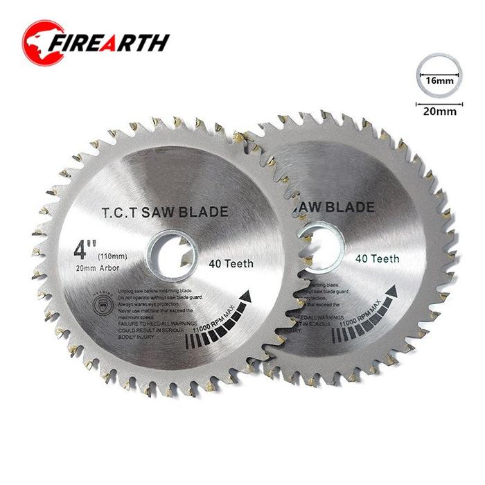 Firearth 1pc 4 Inch TCT Woodworking Circular Saw Blades 30/40 Teeth