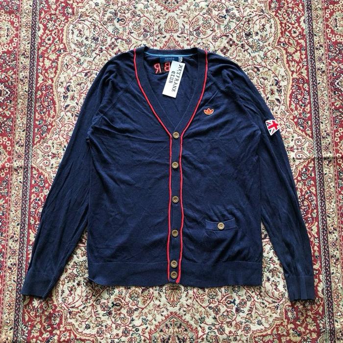 Jaket Adisas great Britain cardigan jacket Vintage Adidas Trefoil great Britain i021