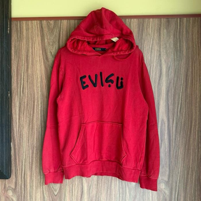 Pullover Hoodie Evisu Merah Second Original