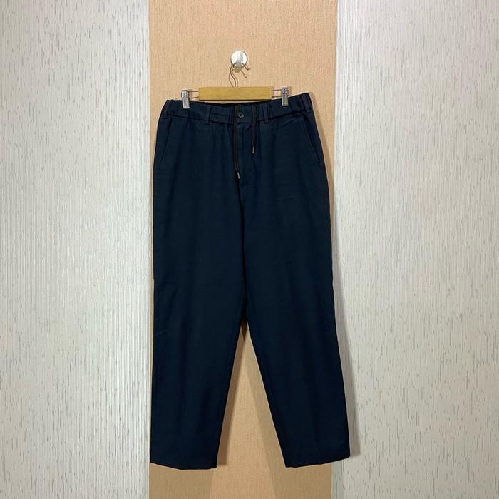 Work Pants UNIQLO U Wide Fit Dark Navy / Celana Bahan Pria / JP497 / Size 31-33